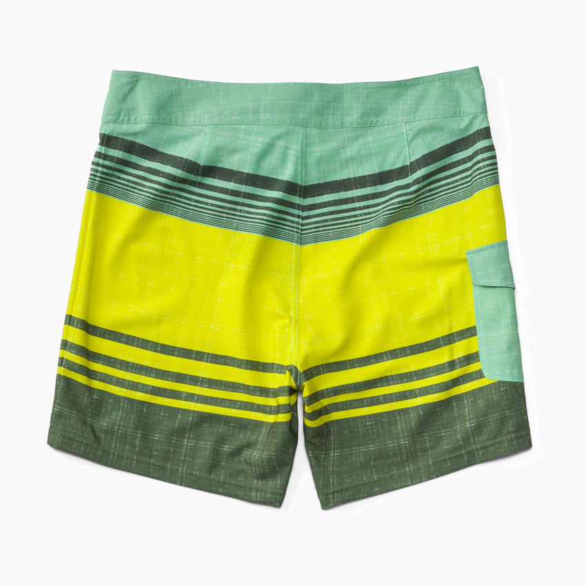 Casey Stripe Boardshort 17" - Fair Green