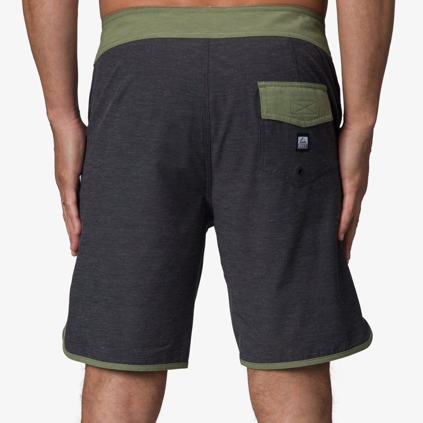 Gardner Boardshort 19" - Caviar - Back View