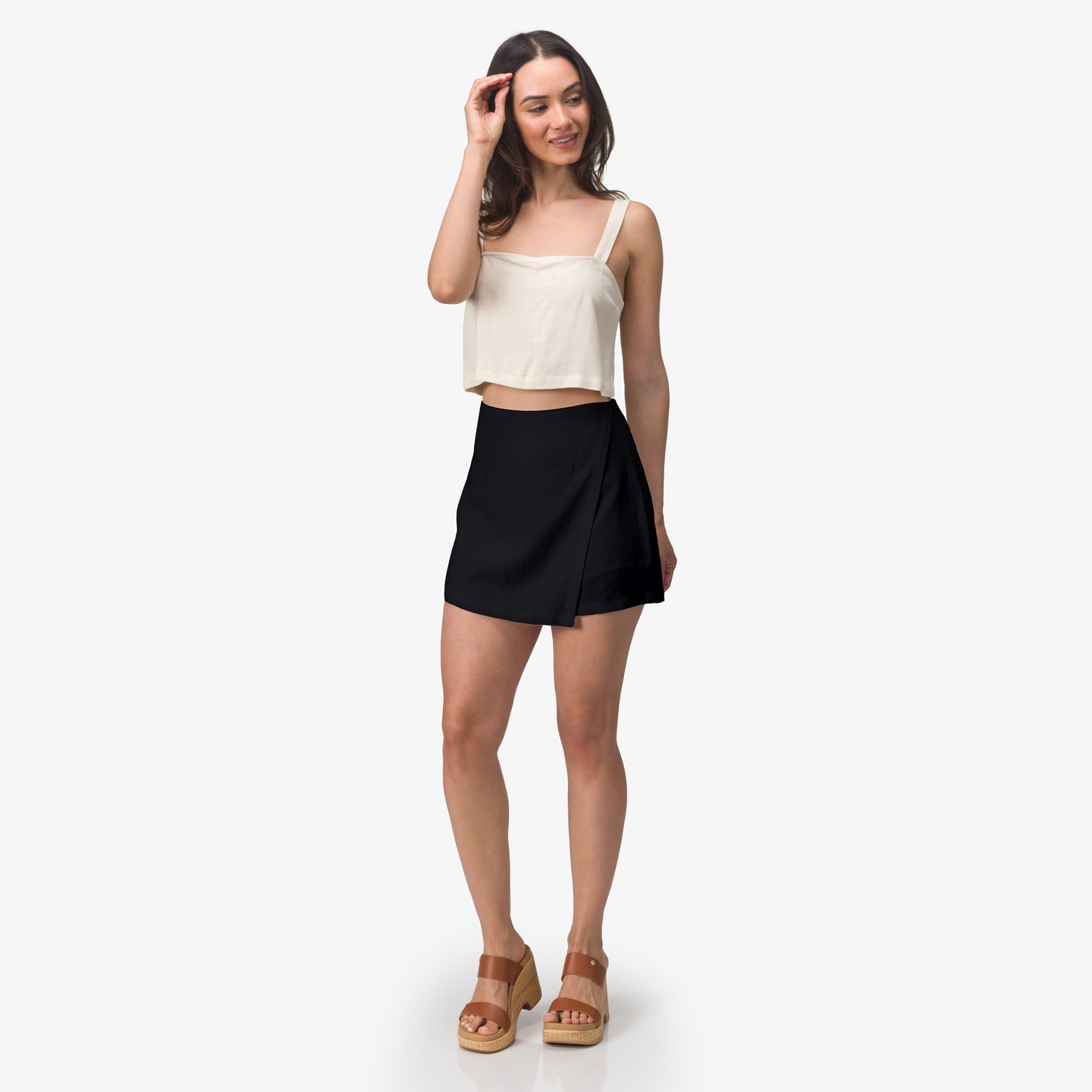 Tori Linen Wrap Skort view 2