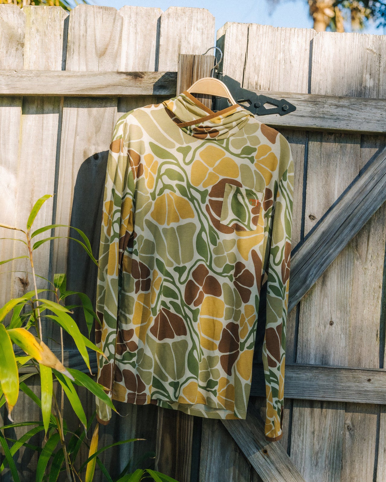 Men's Bamboo Lightweight Hoodie - Floral Camo view 2