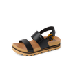 Vista Hi Buckle - Black/Tan - Left Side View