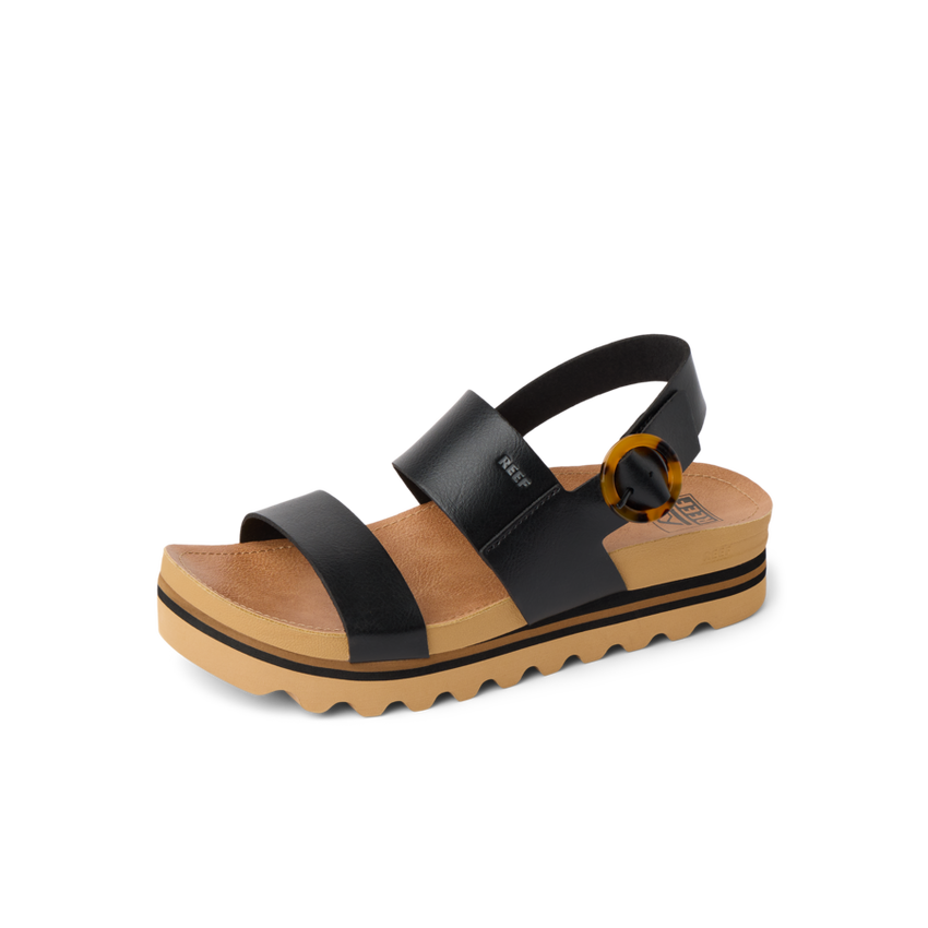 Vista Hi Buckle - Black/Tan - Left Side View