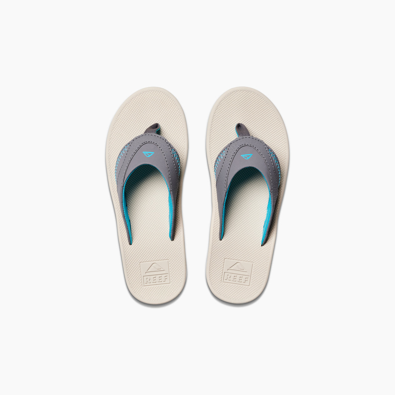 Kids Fanning - Grey/Aqua/Oak - Top View
