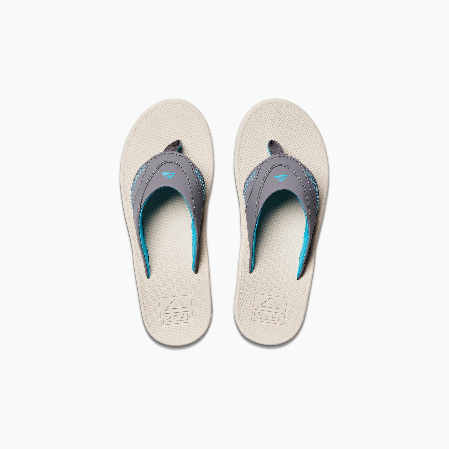 Kids Fanning - Grey/Aqua/Oak - Top View