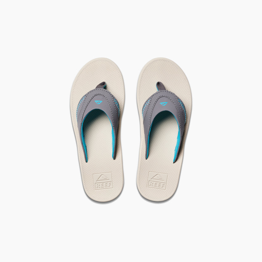Kids Fanning - Grey/Aqua/Oak - Top View