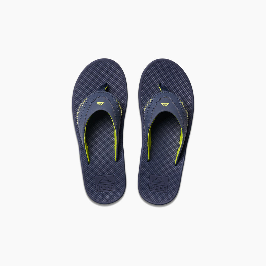 Kids Fanning - Lime/Navy - Top View