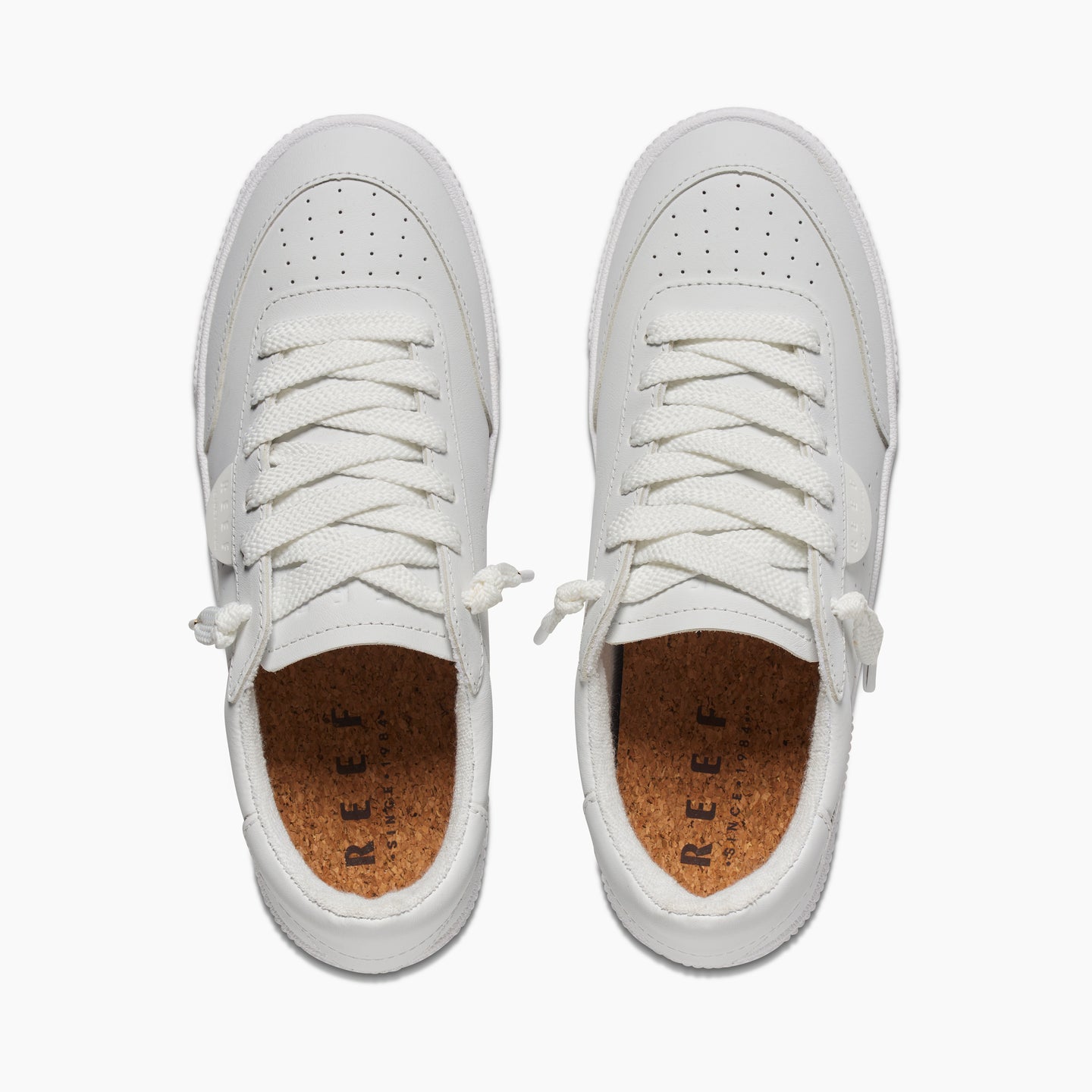 Lay Day Seas - White Leather - Top View