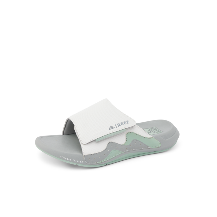 Cruiser Slide - Grey/Green - Left Side View