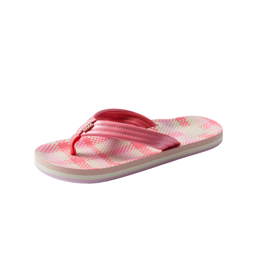 Kids Ahi - Pink Plaid - Left Side View