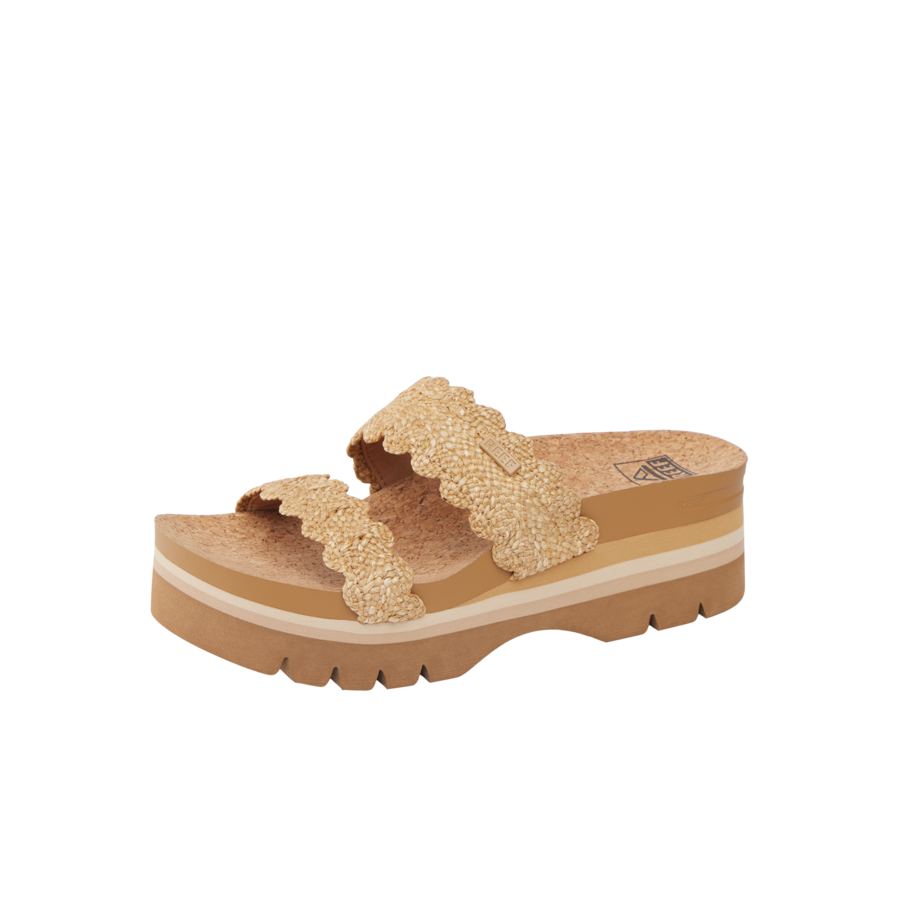 Cushion Vista Higher - Scalloped Tan - Top View