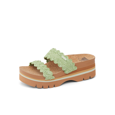 Cushion Vista Higher - Scalloped Green - Underside View