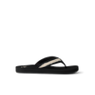 Baja Maria women's black flip flop facing right, featuring anatomical arch support and soft-rebound cushioning for comfort.