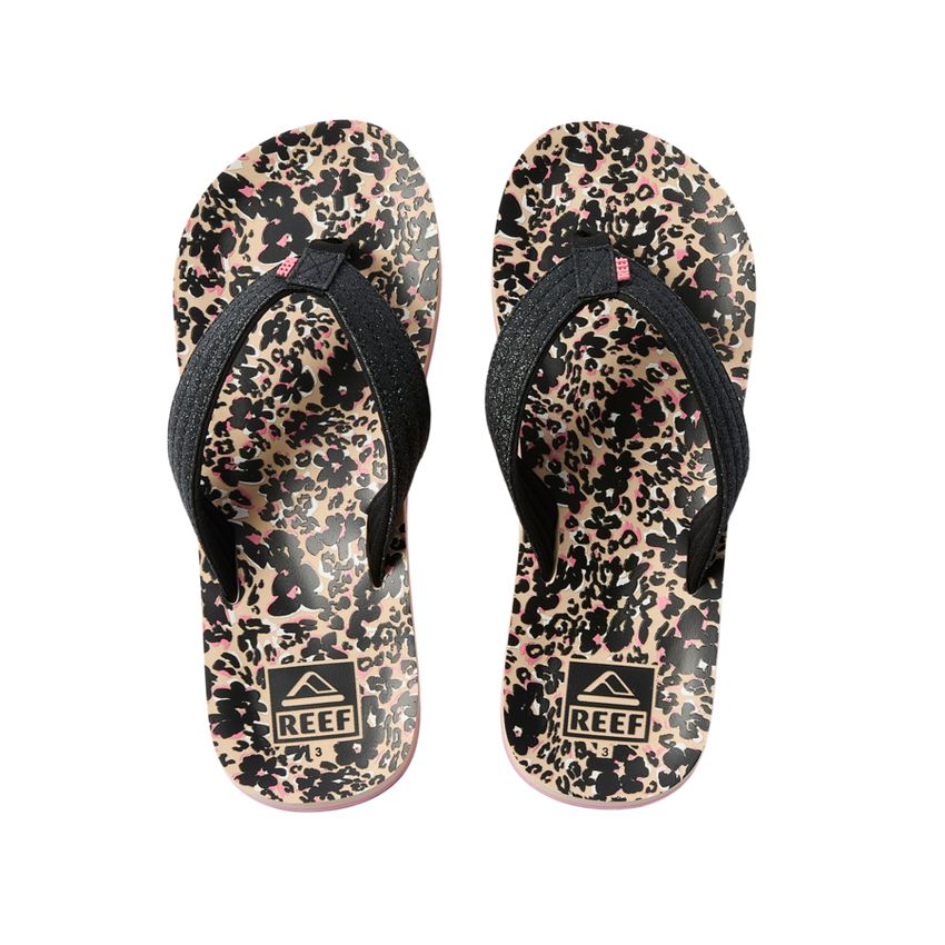 Kids Ahi - Floral Cheetah - Underside View