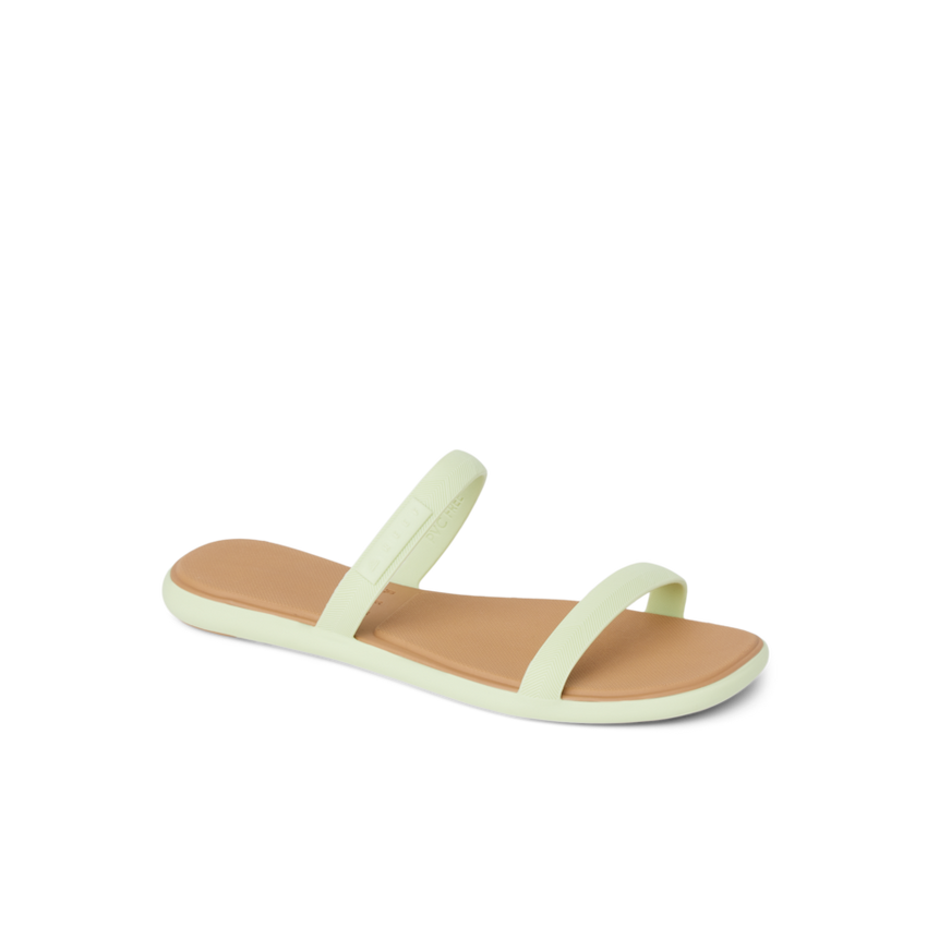 Water Willow Marina sandal facing right, showing side view with soft cushioning and water-friendly straps for beach comfort.