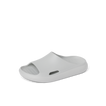 Kids Rio Slide in light grey facing right, close-up of top and outer side showing water-friendly, cushioned, arch-support design.