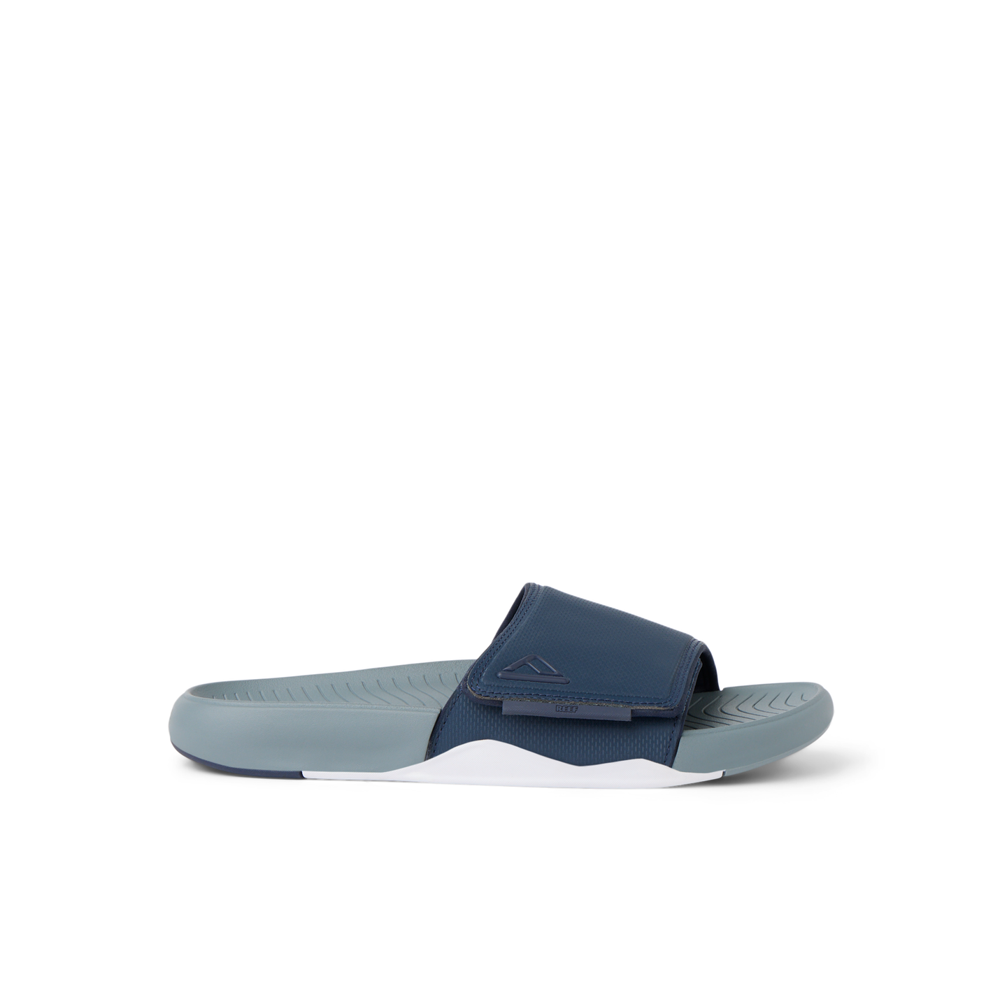 Phantom Slab men's slide sandal facing right, beach-inspired with arch support and soft-rebound cushioning for comfort.