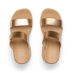 Top view of women's Sunset Ibiza sandals in bronze, beach-inspired with padded footbed and anatomical arch support.
