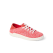 Reef Neptune women's sneaker facing right, close-up of knit fabric upper with white laces and cushioned sole