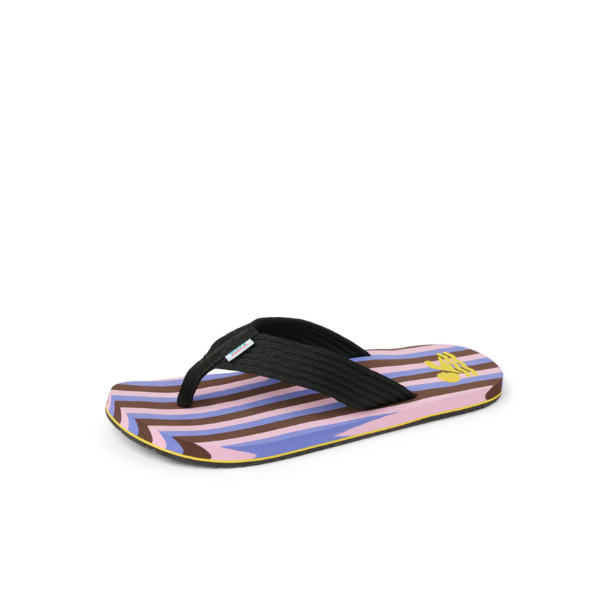 REEF X Ebony Beach Club Original Stripes - Ebony Purple Brown - Left Side View