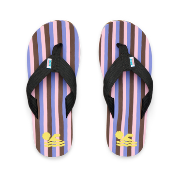 REEF X Ebony Beach Club Original Stripes - Ebony Purple Brown - Top View