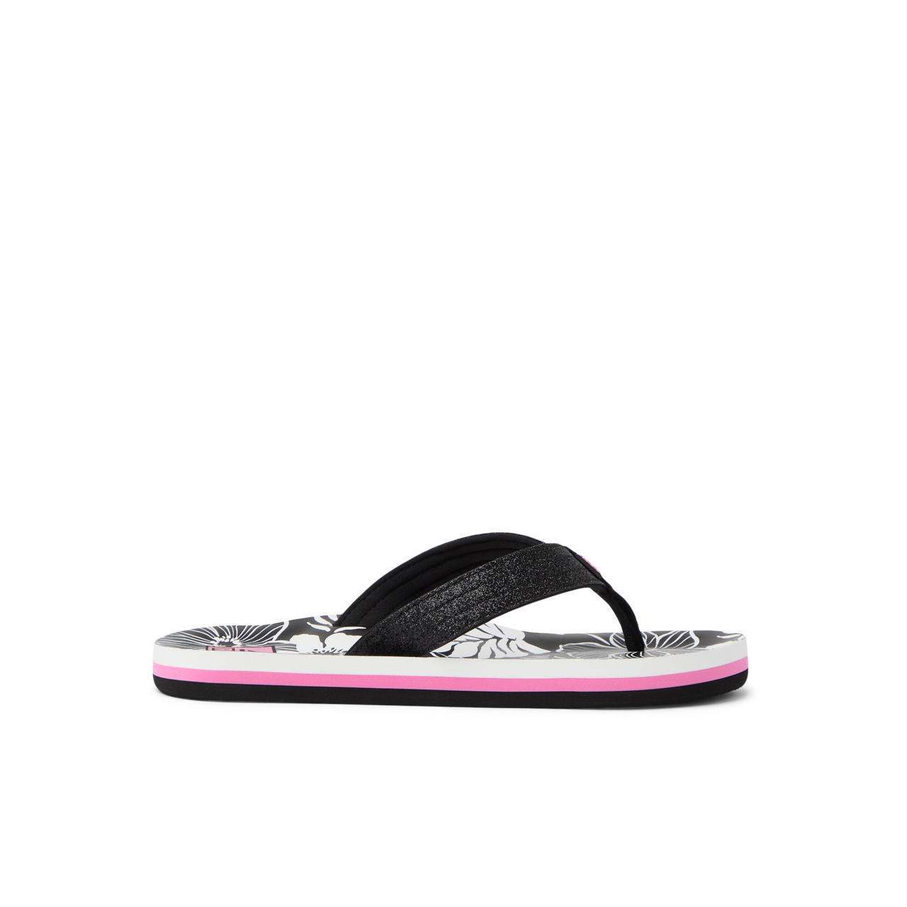 Kids Ahi - Pink/Black Floral - Right Side View