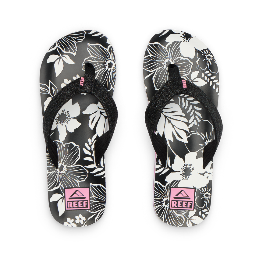Kids Ahi - Pink/Black Floral - Top View