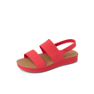 Reef Water Vista women's coral sandal facing left, showing side and top with cushioned footbed and arch support.