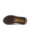 Fanning + men's shoe outsole facing upward, showcasing durable, water-friendly tread and arch support design.
