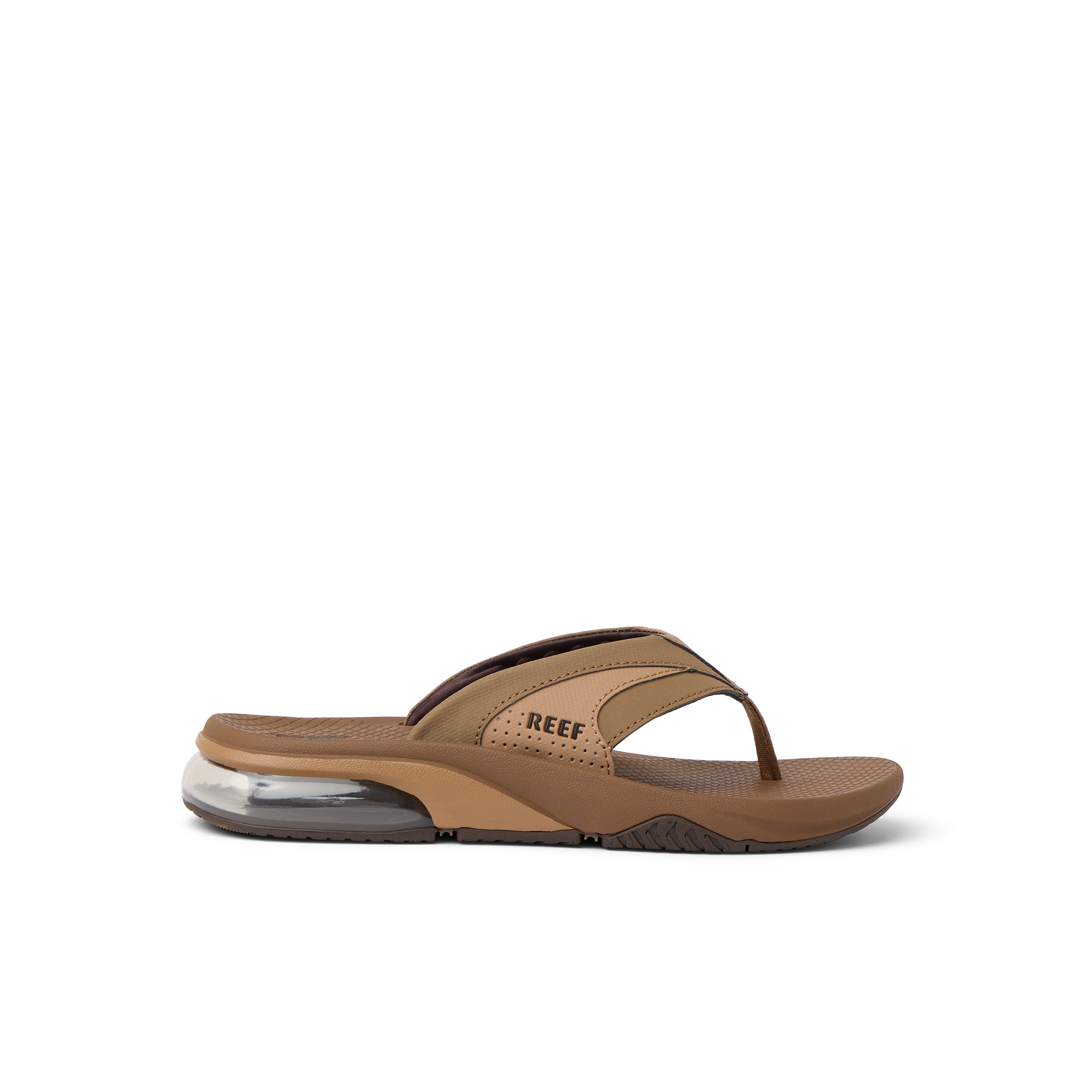 Fanning + men's sandal facing right, surf-inspired with anatomical arch support and soft cushioning for all-day comfort.