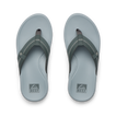 Top-down view of the Cushion Phantom 2.0 men's sandals in ash grey, featuring soft-rebound cushioning and anatomical arch support.
