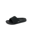 Tailslide black slide sandal facing right, showing top and side, with anatomical arch support and cushioned footbed.