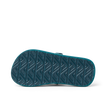 Little Ahi boys sandal showing the bottom sole with durable, water-friendly tread pattern facing up.