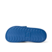 Kids Salty Slide outsole facing up, showing durable, water-friendly sole with anatomical arch support and REEF branding.