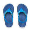 Top view of Little Windswell boys flip flops in blue with surf-inspired comfort, anatomical arch support, and water-friendly materials.