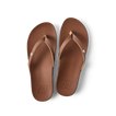 Vista Ivy brown women's sandals, top view showing footbed and straps facing upward, comfort-focused beach footwear.
