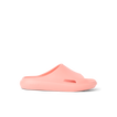 Kids Rio Slide coral-colored unisex slide facing right showing side profile with soft-rebound cushioning and arch support