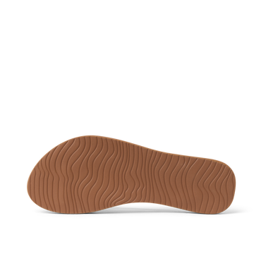 Cushion Slim women's sandal showing sole with wave pattern, angled slightly left, water-friendly and lightweight design.