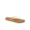 Cushion Slim women's sandal facing right, featuring lime sherbert straps and soft-rebound cushioning for beach comfort.