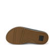 Cruiser men's shoe showing the brown rubber outsole facing up with wave-pattern tread, designed for comfort and durability.
