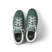 Top view of Shoreline Del Mar men's sneakers in green, showing breathable mesh upper and cushioned interior for comfort.