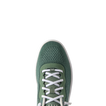 Top view close-up of the green Shoreline Del Mar sneaker with white laces, featuring breathable mesh and comfort-focused design.