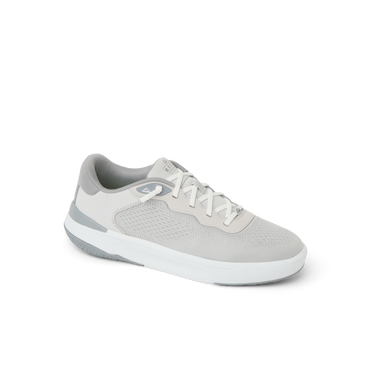 Shoreline Del Mar men's sneaker facing right, light grey with soft-rebound cushioning and anatomical arch support.