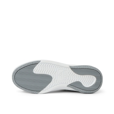 Shoreline Del Mar shoe sole facing upward showing durable, water-friendly outsole with enhanced arch support for comfort.