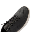 Close-up of Shoreline Del Mar H2O sneaker facing right, black with white sole, water-friendly and extra cushioned for beach comfort.