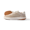Side view of Shoreline Del Mar men's shoes in light tan with breathable mesh and cushioned sole, facing right.