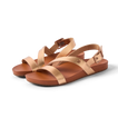 Vista Isabella women's sandals facing right, rose gold straps, soft footbed, and adjustable buckle for comfort.