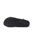 Vista Malia black sandal outsole facing up, showing textured, water-friendly sole with cushioned arch support