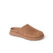 Vista Luxe Mariana women’s brown slip-on clog facing left, soft suede upper with cushioned, arch-support sole.