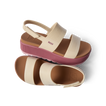 REEF Water Vista Higher water friendly platform sandals facing right with adjustable ankle strap and cushioned footbeds