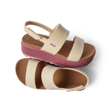 REEF Water Vista Higher water friendly platform sandals facing right with adjustable ankle strap and cushioned footbeds